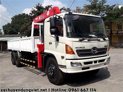 Xe tải 3 chân HINO FL8JTSA gắn cẩu 5 tấn UNIC model URV555